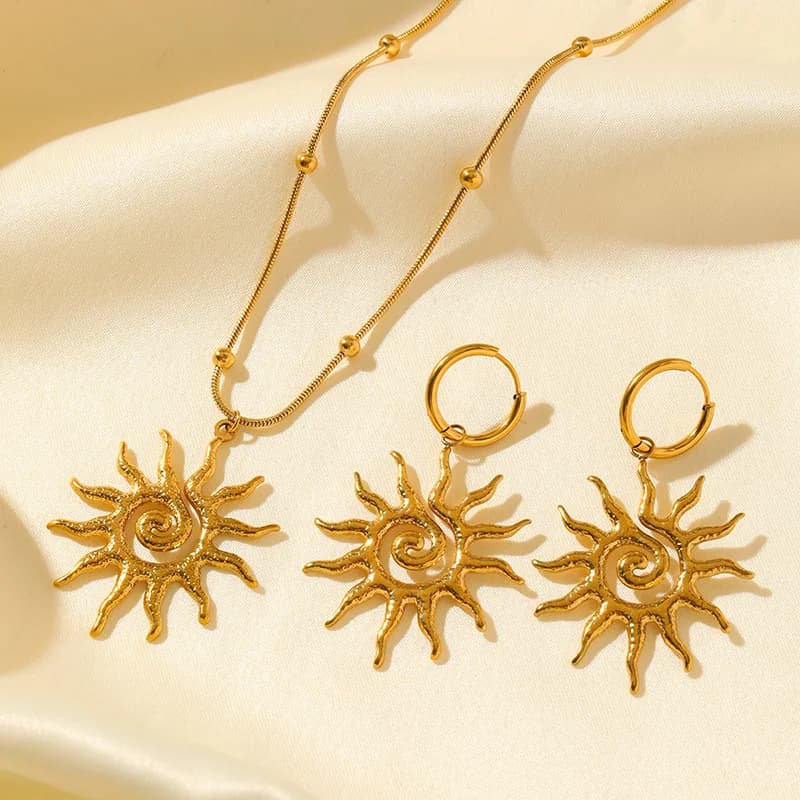 Set Collana e Orecchini Sole Vintage