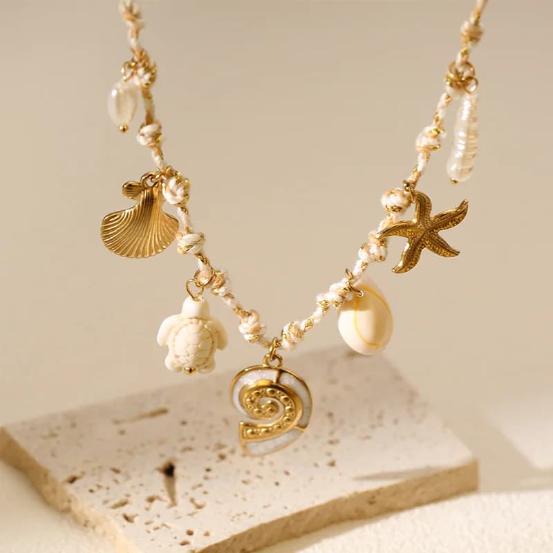 Collana con Pendente Perla Conca Oceanica