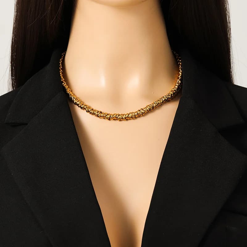 Set Collana e Bracciale a Catena Dorata