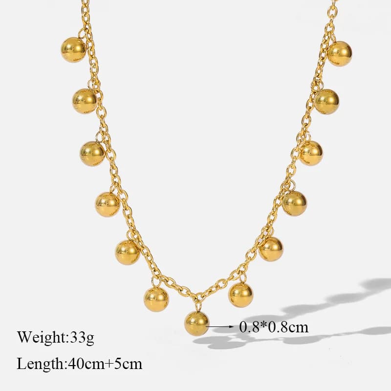 Collana Choker con Pendente Sfera Dorata