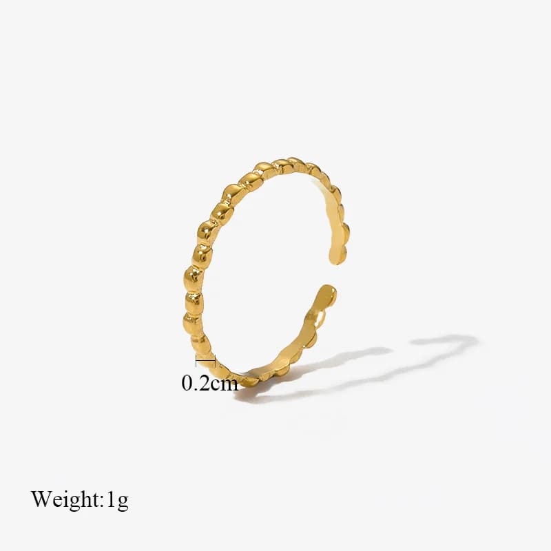 Anello aperto in acciaio inox per donna