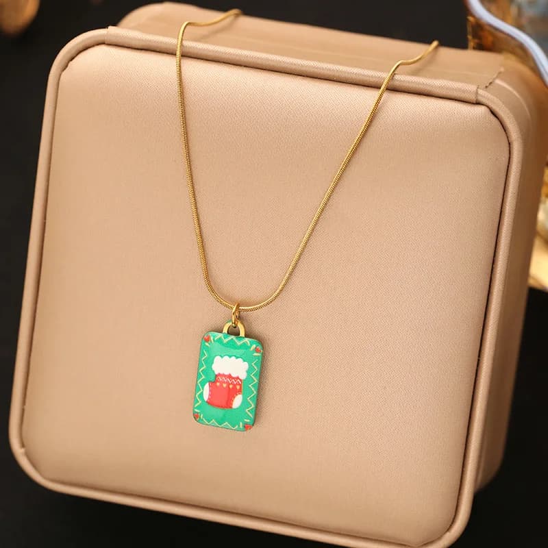 Collana con Pendente a Smalto Renne