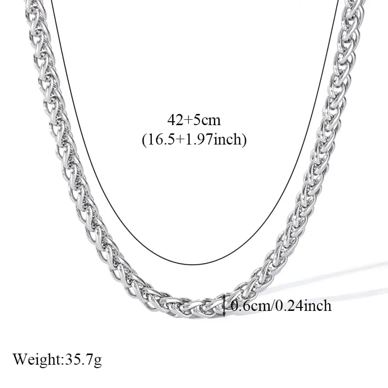 Collana a Catena Spessa Colore Argento