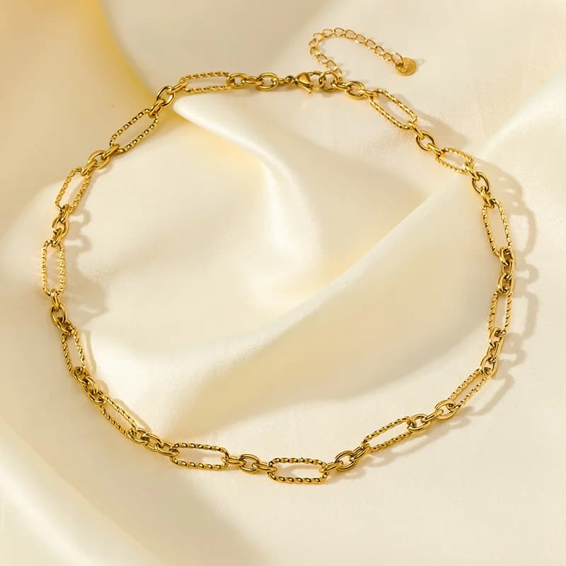 Set Collana e Bracciale a Catena Color Oro