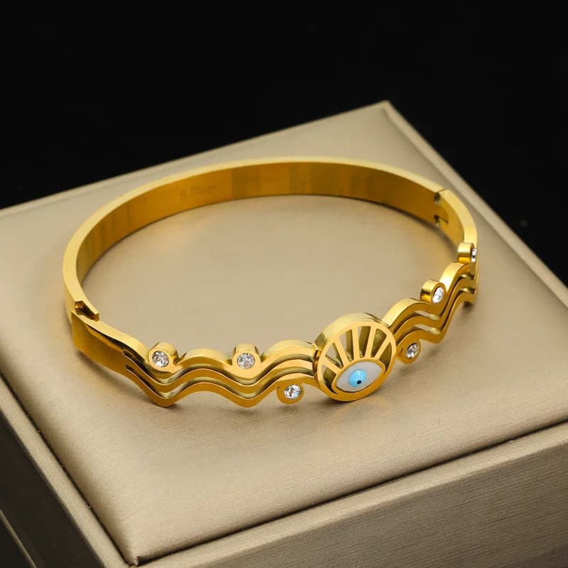 Bracciale multistrato in acciaio inox 316L con zirconi cubici