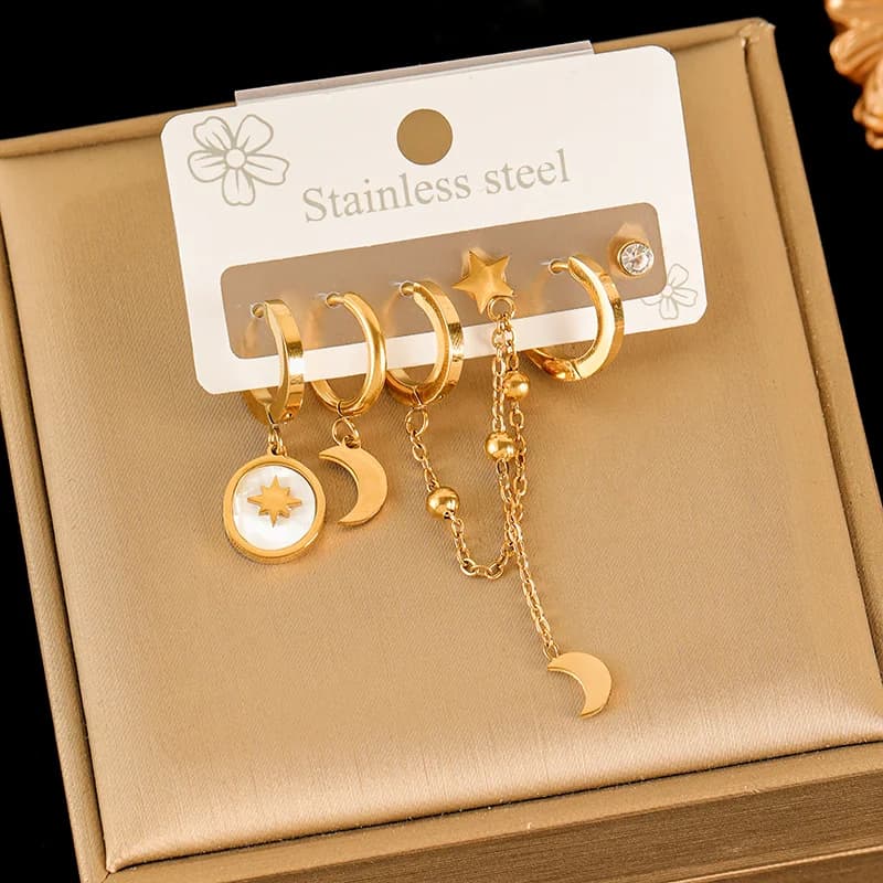 Set di Orecchini Margherita, Placcati Oro 18K