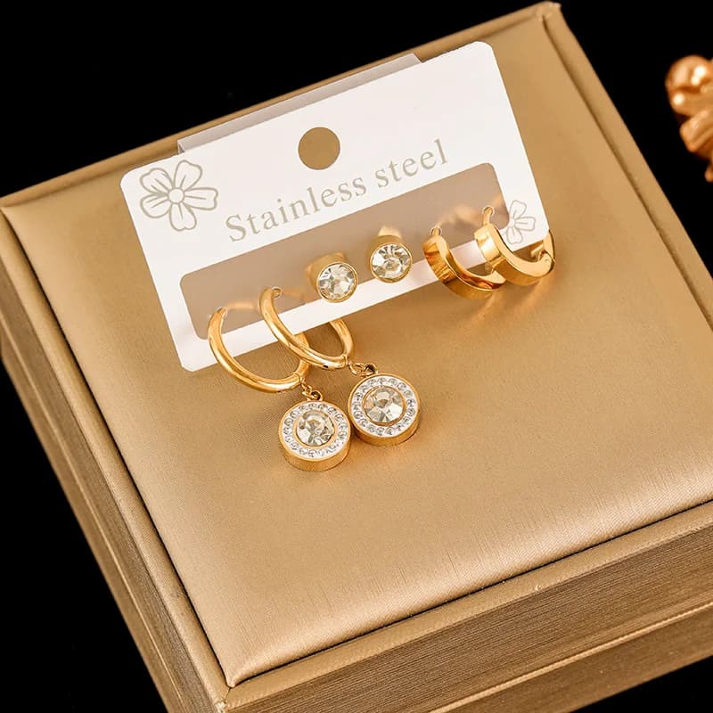 Set di Orecchini Margherita, Placcati Oro 18K