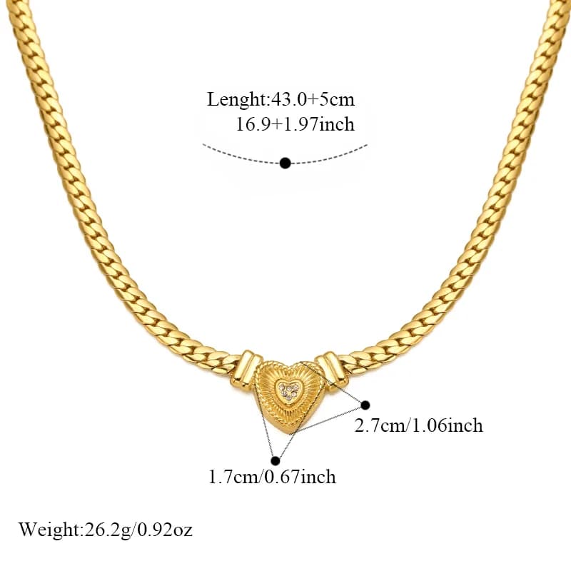 Choker cuore dorato