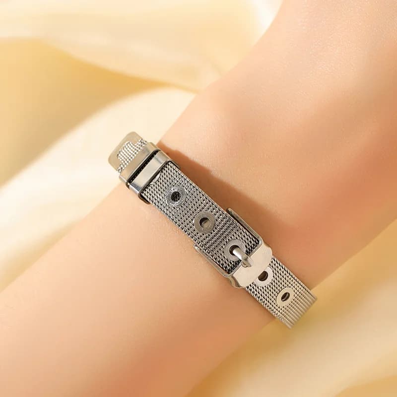 Bracciale multistrato in acciaio inox 316L con zirconi cubici