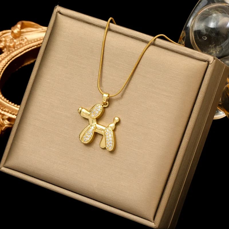 Collana con Pendente Cuore Farfalla Zirconia