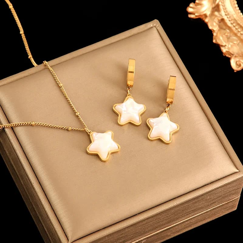 Set Collana e Orecchini Stella Fiore Orso
